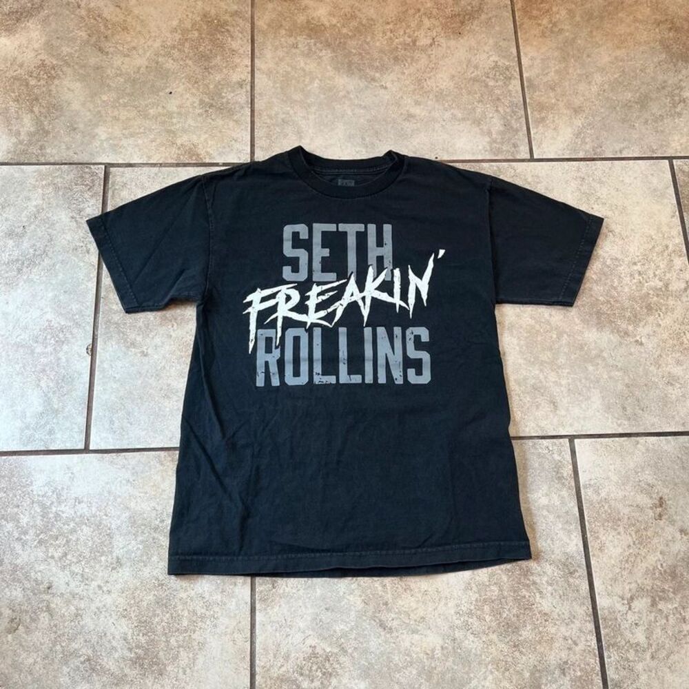 WWE Seth Freakin Rollins Black Wrestling Graphic T-Shirt size M